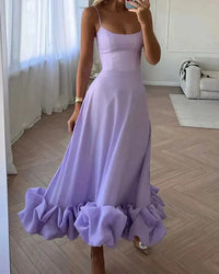 Damen Midi-Cocktailkleid elegant festlich – Violett