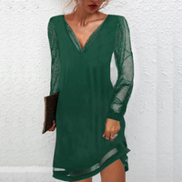Elegantes Cocktail-Kleid für Damen - Figurbetontes Abendkleid – Grün