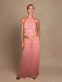Rosalie | Trägerloses Kleid – Rosa