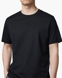 Herren Lässig Rundhals T-Shirt | Kurzarm – Schwarz