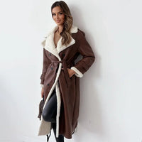 Damen Langer Daunenmantel mit Knopfleiste | Warm und Elegant – Braun