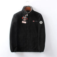 Winddichte & atmungsaktive Herren-Fleecejacke – Schwarz