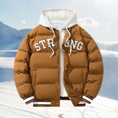 Wendel | Gepolsterte Herrenjacke mit Kapuze, Kordelzug und Knopfverschluss