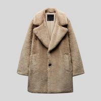 Damen Winter Teddy Mantel | Warme – Braun