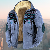 Laszlo - Bequeme Kapuzenjacke – Blau