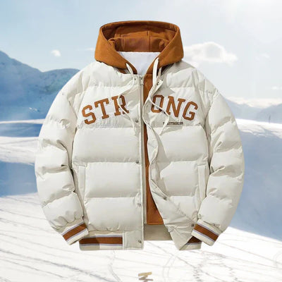 Wendel | Gepolsterte Herrenjacke mit Kapuze, Kordelzug und Knopfverschluss