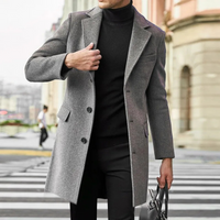 Herren Wintermantel - Warme Wollmischung mit Eleganz und Klassik – Grau