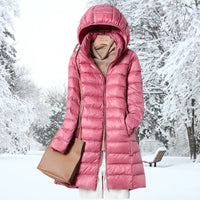 Mina | Ultraleichte Daunenwinterjacke – Rosa