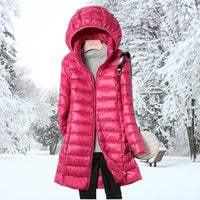 Mina | Ultraleichte Daunenwinterjacke – Pink