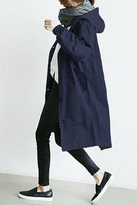 Wasserdichte Damen Windjacke mit Kapuze | Leicht & Atmungsaktiv – Marine