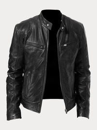 Leopold-Marie® | Lederjacke – Schwarz