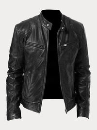 Rob | Stilvolle Lederjacke für lässige Looks – Schwarz