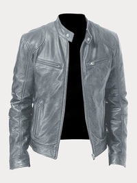 Rob | Stilvolle Lederjacke für lässige Looks – Grau