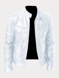 Rob | Stilvolle Lederjacke für lässige Looks – Weiß