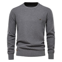 Unifarbener Pullover für Männer - GREG – Grau