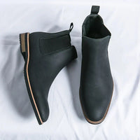 Elias | Chelsea-Stiefel aus Leder – Mitternachtsschwarz