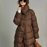 Zaia | Dicke Winterjacke Damen Warm Stilvoll – Farbe Kaffee