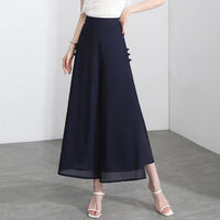 Riviera Eleganz™ Weite Hose mit Überwurf – Marine