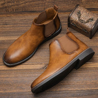 Herren Stiefel | Seitlicher Einstieg mit geschlossener Form – Hellbraun