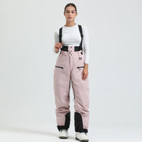 Unisex-Skihose mit Trägersystem | funktionale Winterausführung – Rosa