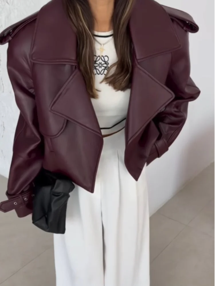 Lehmann Modehaus | Chic cropped lederjacke damen mit revers