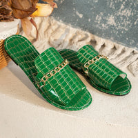 Mira | Luxus Wedge Strandflip-Flops™ – Grün