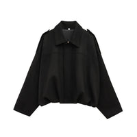 Mia | Elegante Wildleder Bomberjacke Damen für City-Looks – Schwarz
