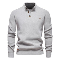 Szczerba - Pullover Mit Knopf Gestaltung – Hellgrau