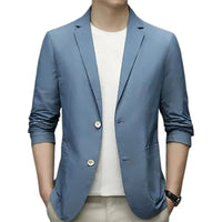 Leonardo Sommer Blazer | Trendiger moderner Herrenblazer mit kurzen Ärmeln – Blau