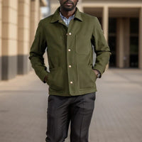 Sterling Sommer Overshirt | Legere elegante Herrenjacke – Dunkelgrün