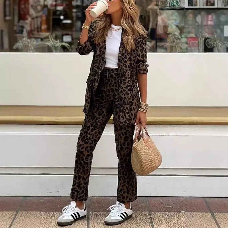 Rernielha | Damen Herbst-Winter Zweiteiliges Hosen-Set Outfit