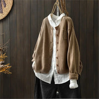 Marielle | Gestrickter Cardigan – Braun