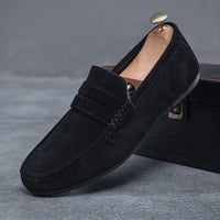 Leichte Herren Loafers aus Wildleder – Schwarz