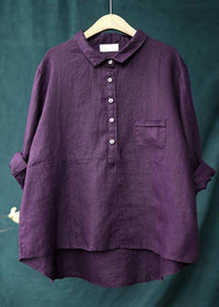 Laura™ | Schicke Bluse mit langen Ärmeln – Lila