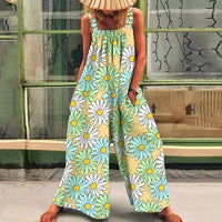Lyra - Boho Print Jumpsuit – Grün
