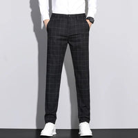 Herren-Hose mit linienmuster | strukturierter stil – Schwarz