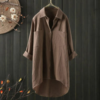 Sabrina | Luxuriöse Oversize Langarmbluse – Khaki