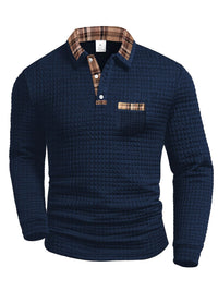 Dvarko – Lässiges Polohemd Mit Karomuster – Blau
