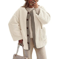 Palyntaya | Damen Winterjacke gemütlich und dick mit langen Ärmeln – Weiß