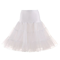 Freja - Tüll-Unterrock im Vintage-Stil für Damen – Weiß
