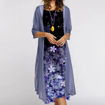 Berthana | Damen Rundhalsausschnitt Kleid