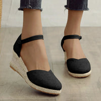 Eliza Espadrilles Plateau Sommeredition | Stilvolle, bequeme Keilabsätze für Damen – Schwarz