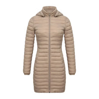Rosi - Kuschelige lange Parka Jacke – Beige