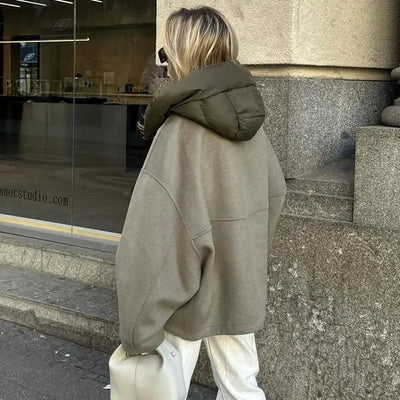 Rerbelha | Lässige lockere Kapuzenjacke für Frauen