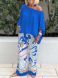 Samantha | Chic Zweiteiliges Set – Blau