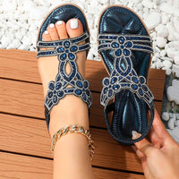 Sandalen Damen mit Orthopädischer Unterstützung – Bequeme Sommerschuhe im Boho-Stil für Ideal für Freizeitausflüge – Blau