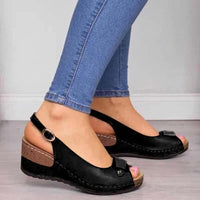 – Orthopädische Absatzsandalen – Schwarz