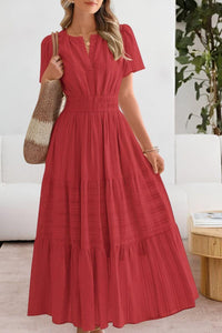 Sophie | Damen Maxikleid elegant für warme Tage – Rot