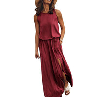 Elsie -   Elegantes Sommer-Maxikleid – Rot