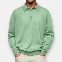 Aiden™ | Langarm-Polo – Hellgrün